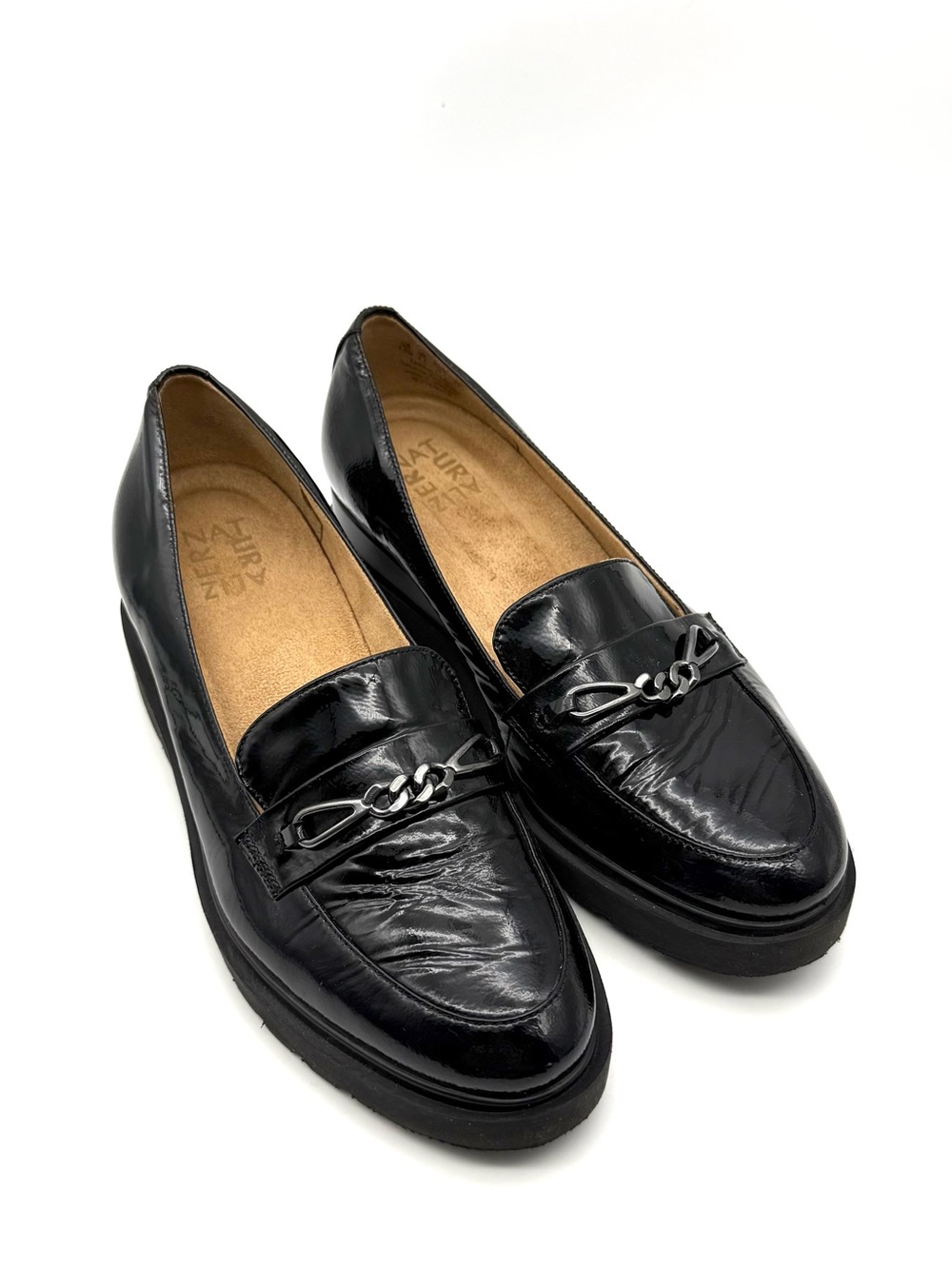 Naturalizer September Wedge Loafer Black Patent Leather 7.5